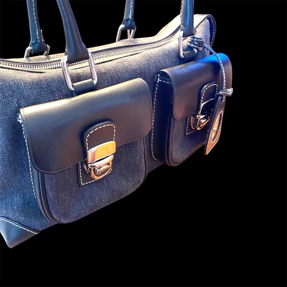 Dooney and Bourke Anniversary Signature Double pocket Satchel Bag - Picture 7 of 12